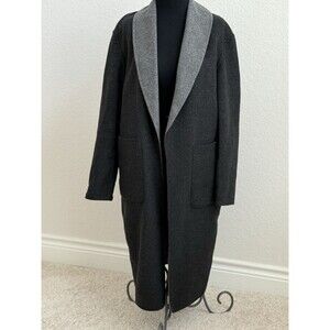 Alexander Wang Reversible Wool Blend Unstructured Top Coat in Black/Gray Women S